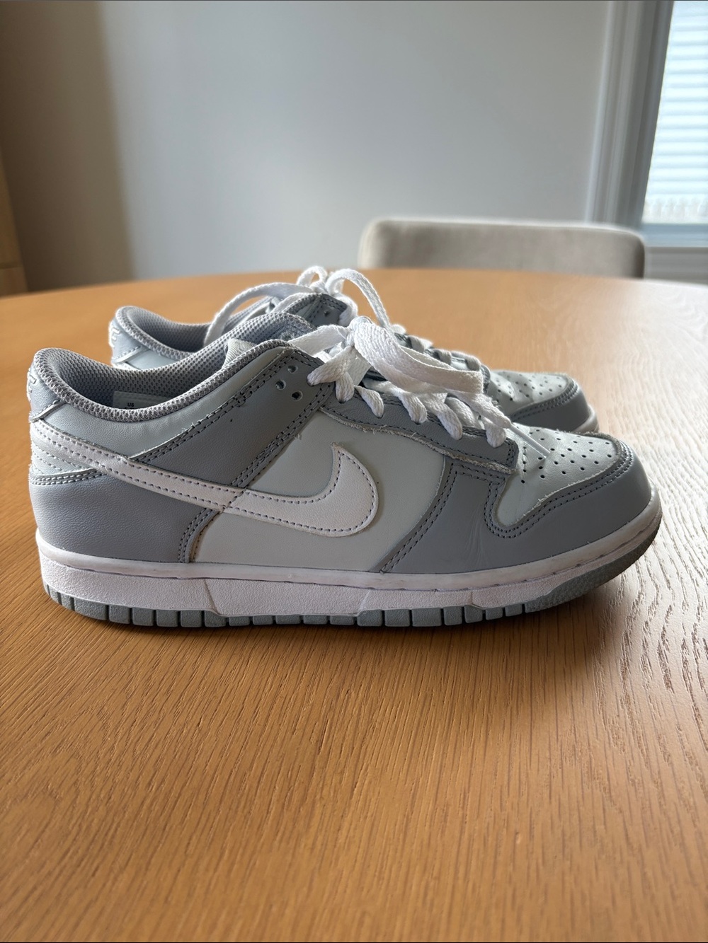 Nike Low-Top Sneakers in Light Gray and White